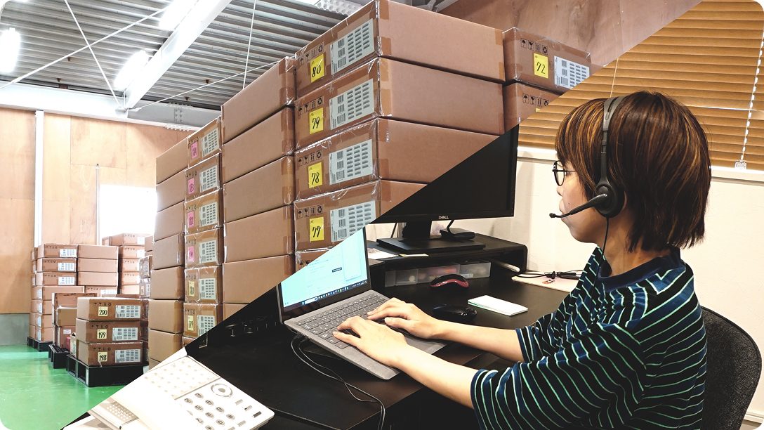 受注から出荷まで自社完結する物流倉庫