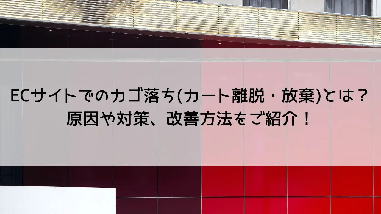 ECサイトでのカゴ落ちとは？カゴ落ち率計算方法から、理由や対策ツール