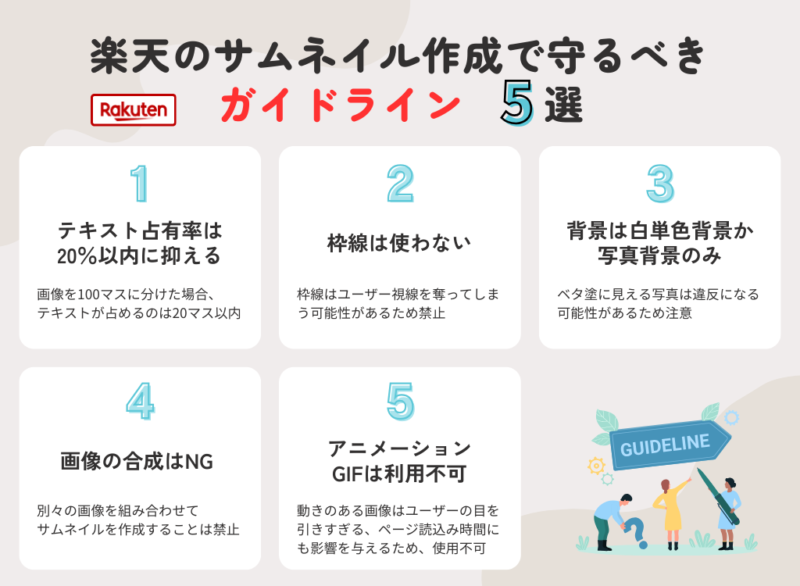 楽天のサムネイル作成で守るべきガイドライン5選