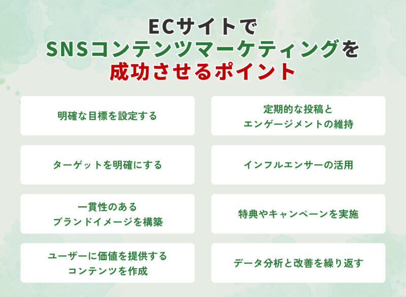 ECサイトでSNSコンテンツマーケティングを成功させるポイント