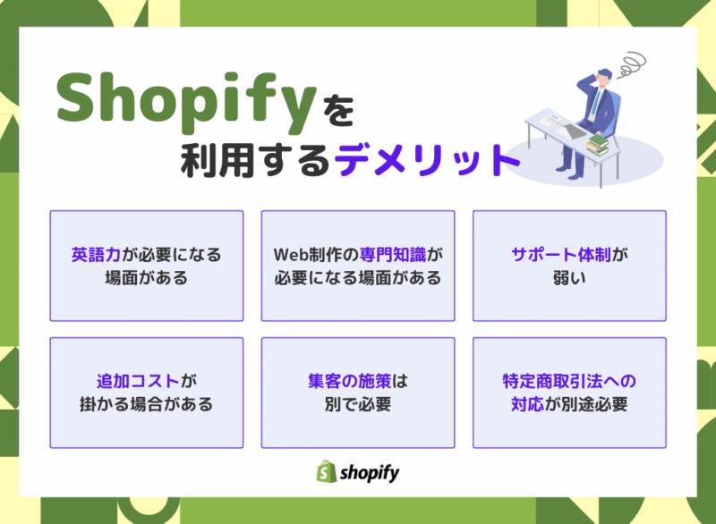 Shopifyを利用するデメリット