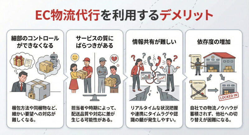 EC物流代行を利用するデメリット