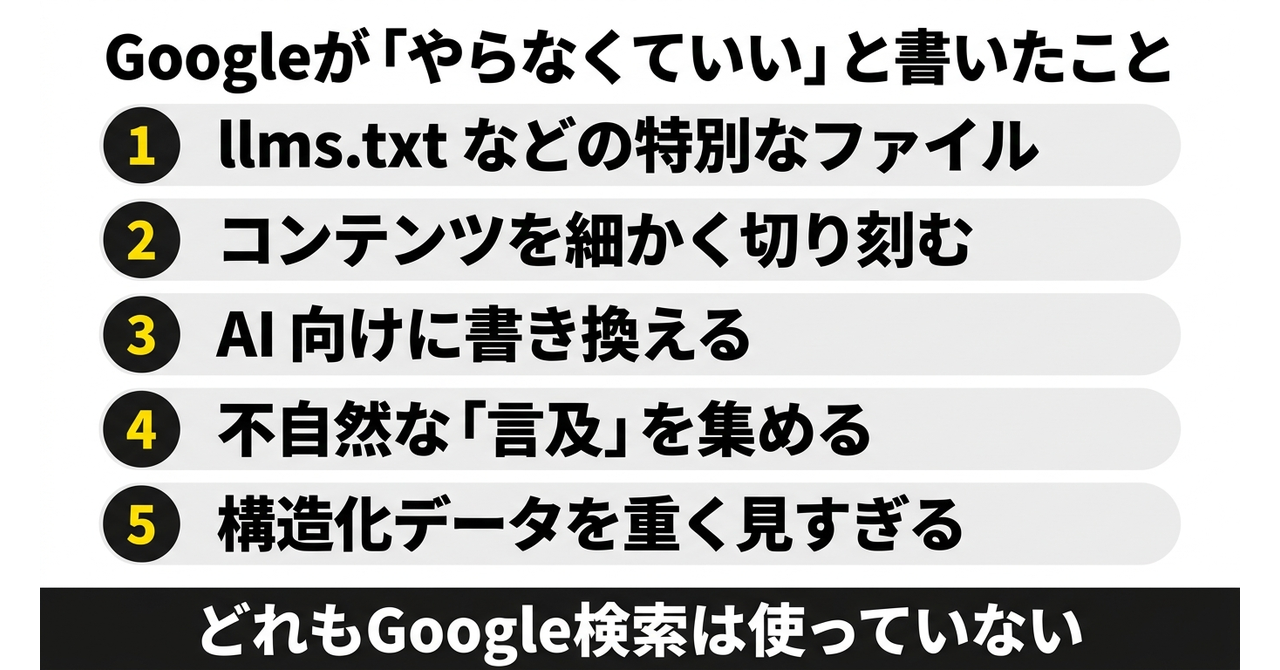 【EC】GEO対策、ほとんど要りませんの図解1